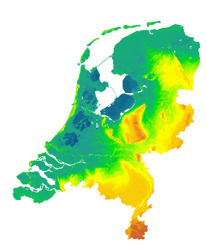 hoogte nederland
